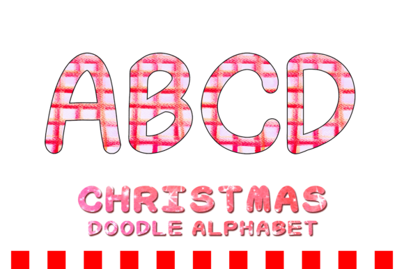 Christmas Doodle Alphabet Letter 134: Festive Design Assets
