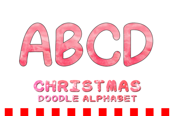 Christmas Doodle Alphabet Letter 153 Design