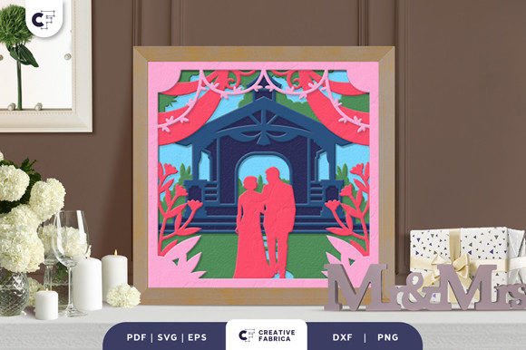 Creating a Romantic Wedding Pavilion Shadow Box Paper Cut