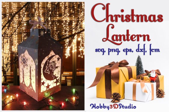 Creating Festive 3D Decor with Christmas Lantern SVG Templates