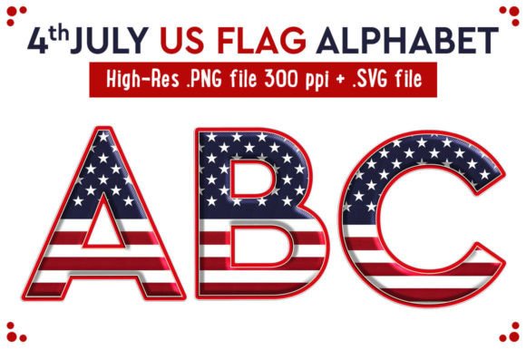 Designing Patriotic Projects with the 4th July US Flag Alphabet Set