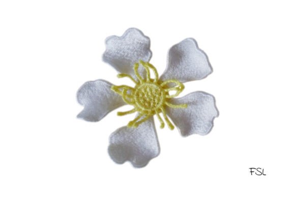 Elegant Jasmine Brooch: A 3D FSL Masterpiece