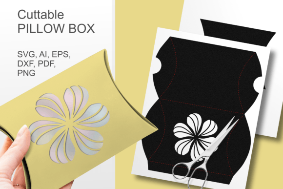 Elevate Your Gift Packaging with the Flower Shape Holes Pillow Box Template