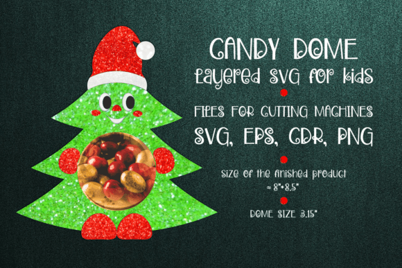 Elevate Your Holiday Crafting with the Christmas Tree in Santa Hat Candy Dome