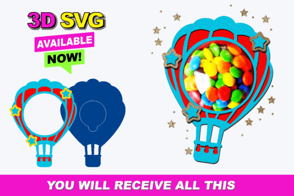 Evaluating the Candy Holder Hot Air 3D SVG Design