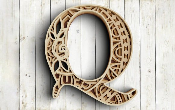 Evaluating the Layered Floral Alphabet Letter Q for Crafting Projects