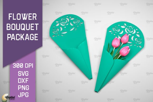 Flower Bouquet Package SVG Gift Design