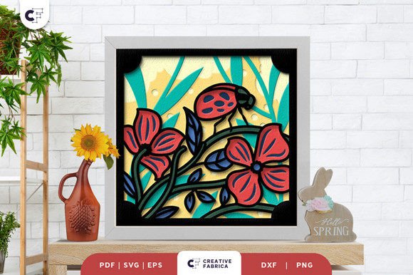 Ladybug Shadow Box Paper Cut SVG: Elevating Modern Paper Crafting