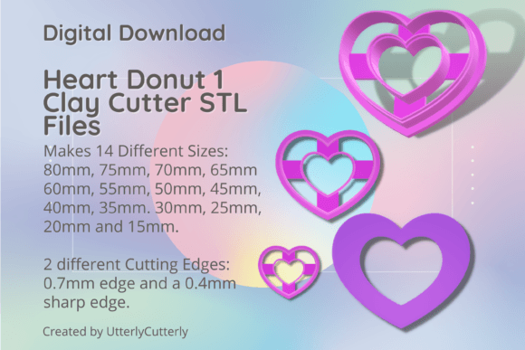 Unlocking Creative Potential with the Heart Donut Shape 1 Clay Cutter - Basic Digital Bundle