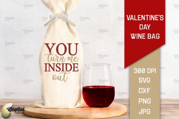 Valentine's Wine Bag SVG Quotes for Crafters